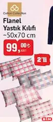 COTTON COLECTİON FLANEL YASTIK KILIFI 2'Lİ COTTON COLECTİON FLANEL YASTIK KILIFI 2'Lİ
